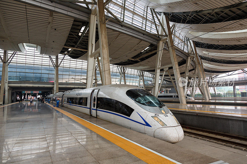 中国北京南站的西门子Velaro CN CRH3高铁